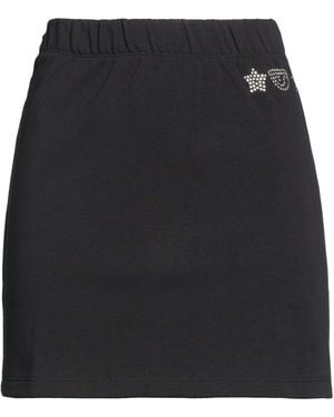 Chiara Ferragni Mini Skirt Cotton, Polyester - Black