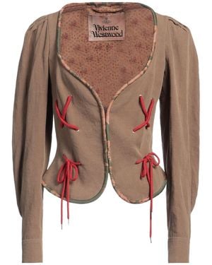 Vivienne Westwood Floral Linen-Blend Jacket - Brown