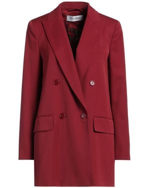 Max Mara Burgundy Blazer Virgin Wool, Mohair Wool - Red