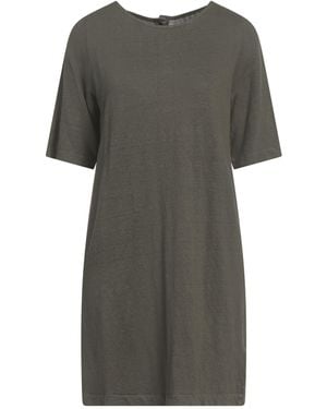 Majestic Filatures Military Mini Dress Linen, Elastane - Grey