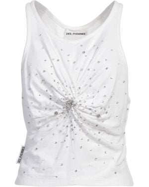 DES_PHEMMES Tank Top Cotton, Elastane - White