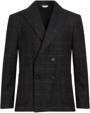 Boglioli Charcoal Blazer Virgin Wool, Polyamide, Silk, Polyester, Elastane - Black