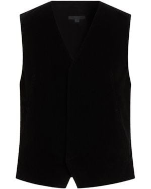 John Varvatos Tailored Vest Cotton, Elastane - Black