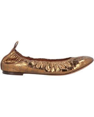 Lanvin Bronze Ballet Flats Calfskin - Yellow
