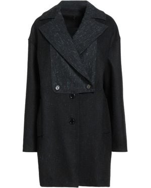 Trussardi Coat Acrylic, Viscose, Polyester, Textile Fibers, Wool - Black
