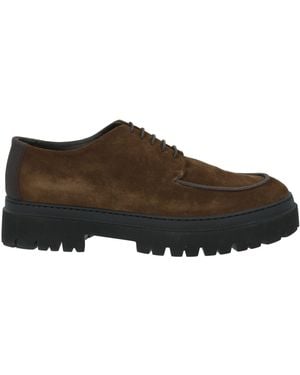 Pantanetti Military Lace-Up Shoes Leather - Brown