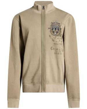 Aeronautica Militare Khaki Sweatshirt Cotton - Natural