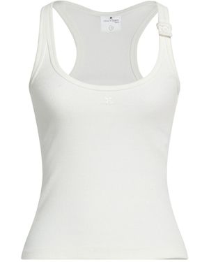Courreges Tank Top Cotton, Elastane - White