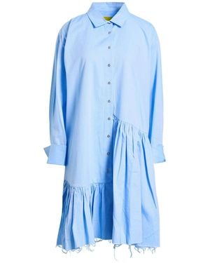 Marques'Almeida Sky Mini Dress Cotton - Blue