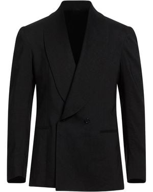 De Petrillo Blazer Cashmere, Linen, Elastane - Black