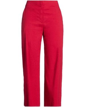 Theory Trousers Linen, Viscose, Elastane - Red