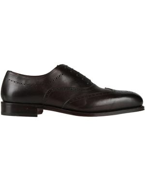 Ferragamo Poveda Lace-Up Shoes Calfskin - Black
