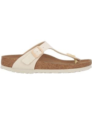 Birkenstock Thong Sandal Textile Fibres - White