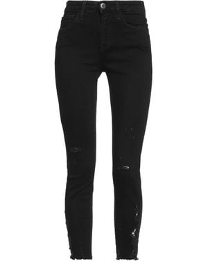 3x1 Cropped Distressed Mom Jeans - Black
