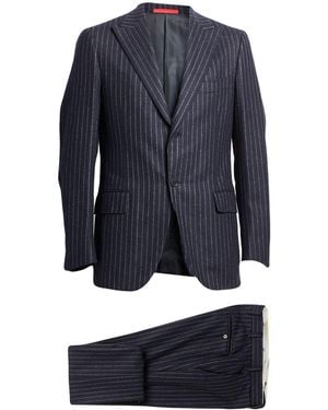 Isaia Midnight Suit Wool - Blue