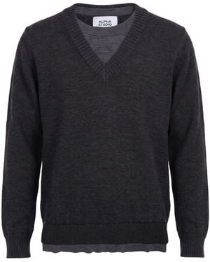 Alpha Studio Pullover - Blu