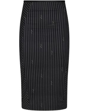 Blugirl Blumarine Midi Skirt Cotton, Elastane - Black