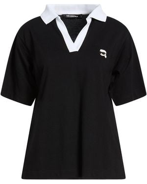 KARL LAGERFELD Polo Shirt Organic Cotton - Black