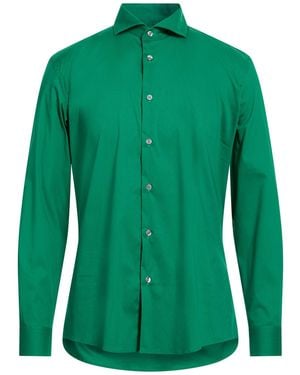 Daniele Alessandrini Dark Shirt Cotton, Elastane - Green