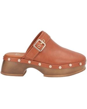 V73 Mules & Clogs Textile Fibers - Brown