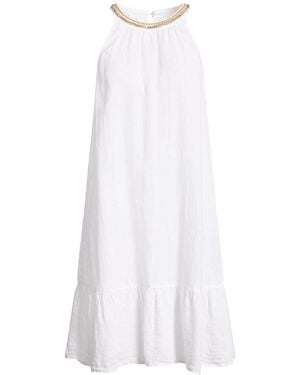 120% Lino Mini Dresses - White
