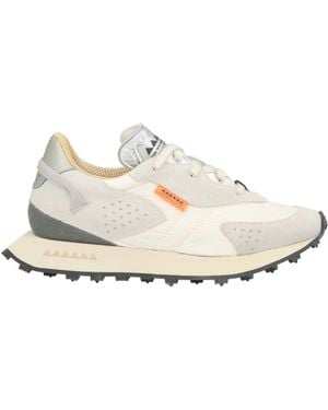 RUN OF Ivory Trainers Leather, Tnt - White