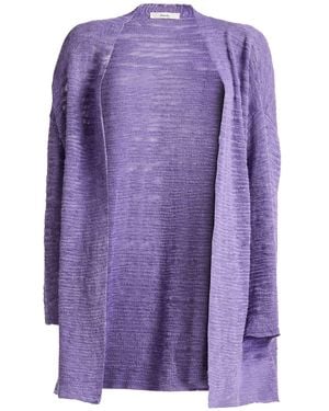 Suoli Cardigan Linen, Polyester - Purple
