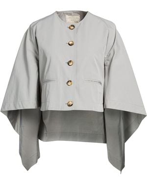 ALESSIA SANTI Light Jacket Polyester, Cotton - Grey