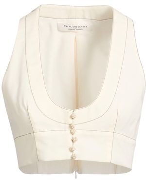 Philosophy Di Lorenzo Serafini Top Polyester, Cotton - White