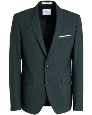 DIGEL Dark Blazer Virgin Wool, Polyester, Elastane - Black
