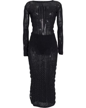 Pinko Maxi Dress Cotton - Black