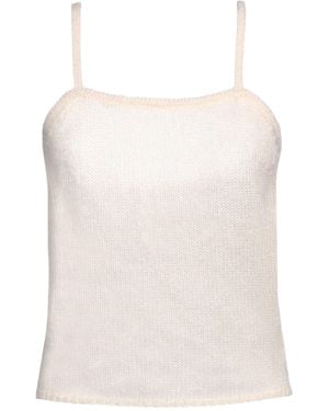 FEDERICA TOSI Top Mohair Wool, Polyamide, Wool - White