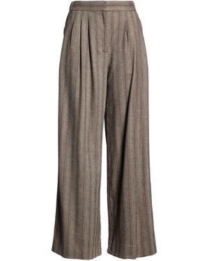 Ottod'Ame Caring Trousers Virgin Wool, Viscose, Polyester, Elastane - Brown