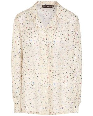 Siedres Cream Shirt Silk - White