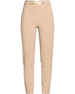 SIMONA CORSELLINI Trousers Polyester, Viscose, Cotton, Elastane - Natural