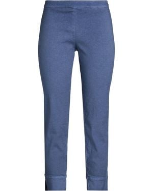 120% Lino Pants Linen, Cotton, Elastane - Blue