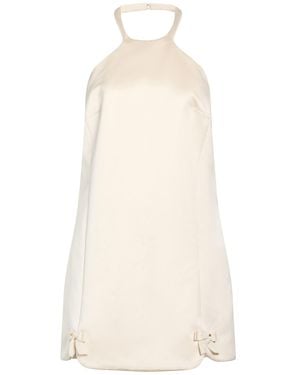 Elisabetta Franchi Ivory Mini Dress Polyester - Natural