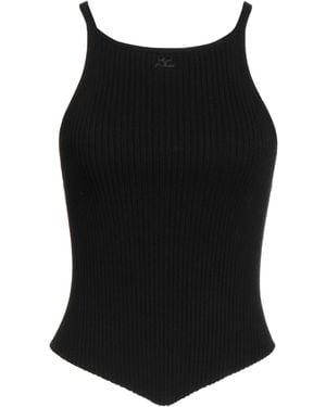 Courreges Top Viscose, Polyester - Black