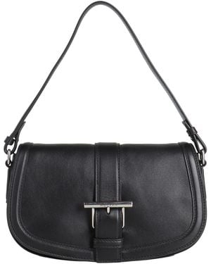 McQueen Shoulder Bag Leather - Black
