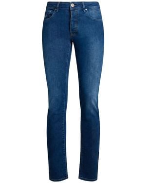Moorer Jeans Cotton, Elastomultiester, Elastane - Blue