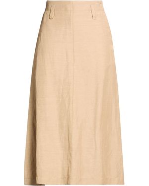 SEVENTY VENEZIA Midi Skirt Bamboo, Linen - Natural