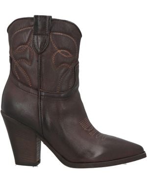 Zoe Chocolate Ankle Boots Leather - Brown