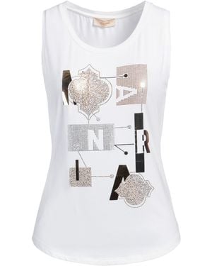 Marani Jeans Tank Top Viscose, Elastane - White