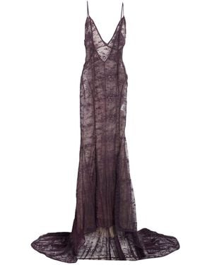 The Attico Maxi Dress Polyamide - Purple