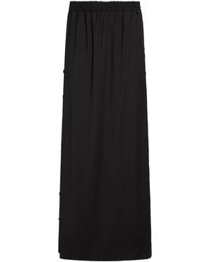 Isabel Benenato Maxi Skirt Virgin Wool - Black