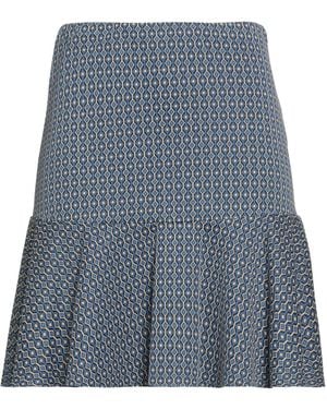 CROCHÈ Mini Skirt Polyester, Viscose, Elastane, Acrylic - Blue