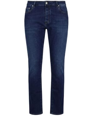 Moorer Jeans Cotton, Polyester, Elastane - Blue