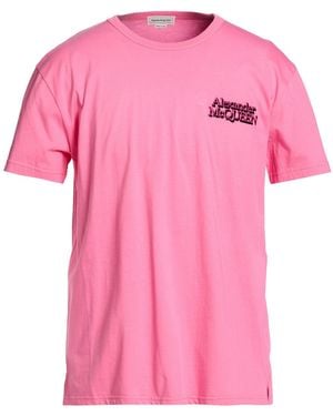 McQueen T-Shirt Cotton, Viscose, Polyester - Pink