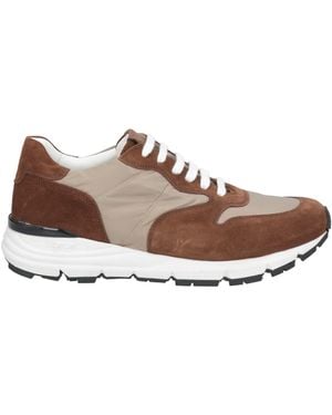 Luigi Borrelli Napoli Sneakers Leather, Textile Fibers - Brown