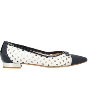 Bruglia Midnight Ballet Flats Soft Leather - White